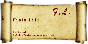 Fiala Lili névjegykártya