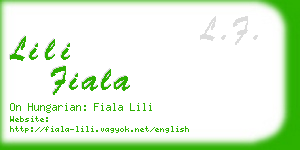 lili fiala business card